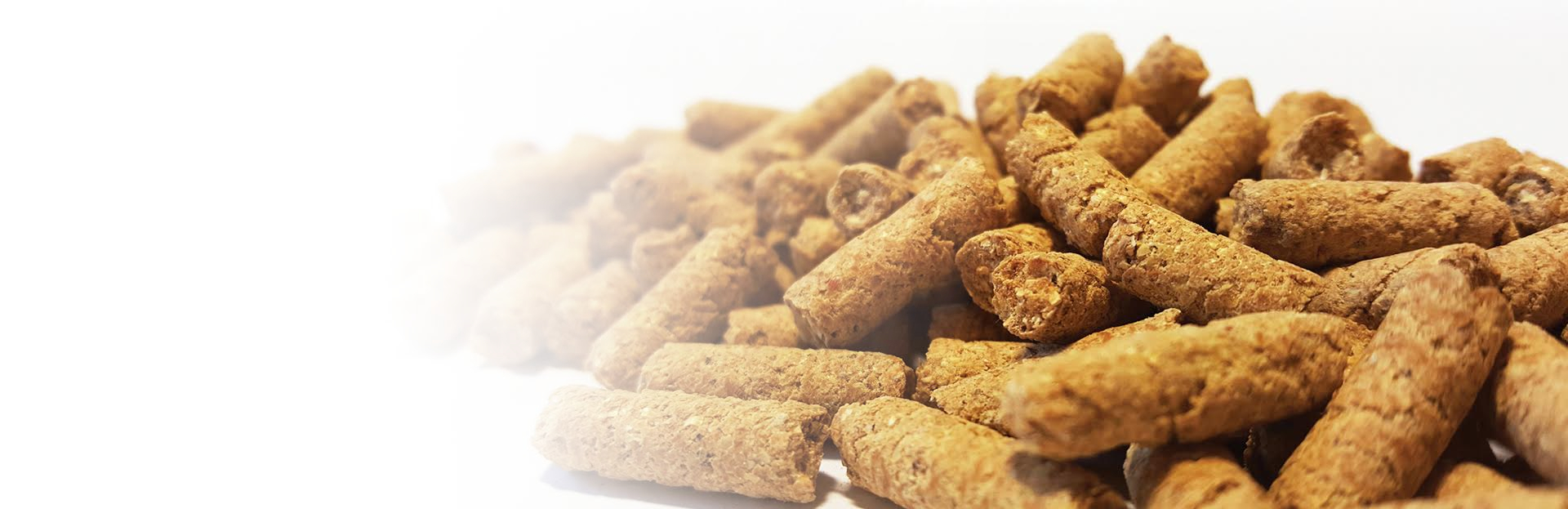 A close up of some wood pellets